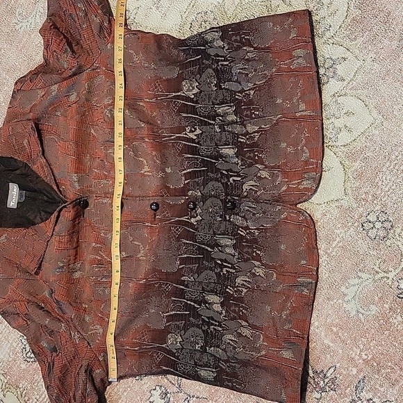 TanJay Vintage Brown and Rust Bohemian Button Front Blazer Size 24W - Picture 10 of 13